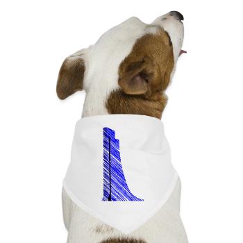 Laboe Modern Art Skyline - Hunde-Bandana Dreieckstuch - Weiß - Vorne