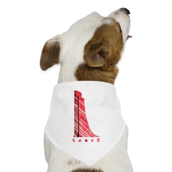 Laboe Marine-Ehrenmal – Modernes Grafik-Design - Hunde-Bandana Dreieckstuch - Weiß - Vorne