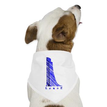 Laboe Marine-Ehrenmal – Modernes Linien-Art Design - Hunde-Bandana Dreieckstuch - Weiß - Vorne