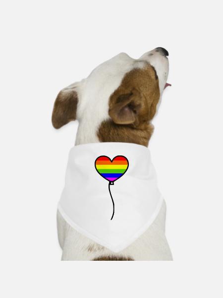 Lgbtq - Hunde-Bandana Dreieckstuch - Weiß