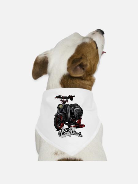 Schwalbe (black) // Illustration - Hunde-Bandana Dreieckstuch - Weiß