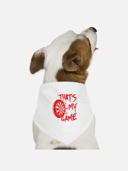 Darts Game Dart Dartpfeil - Hunde-Bandana Dreieckstuch - Weiß