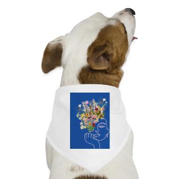 Blumenfrau - Hunde-Bandana Dreieckstuch - Weiß - Vorne