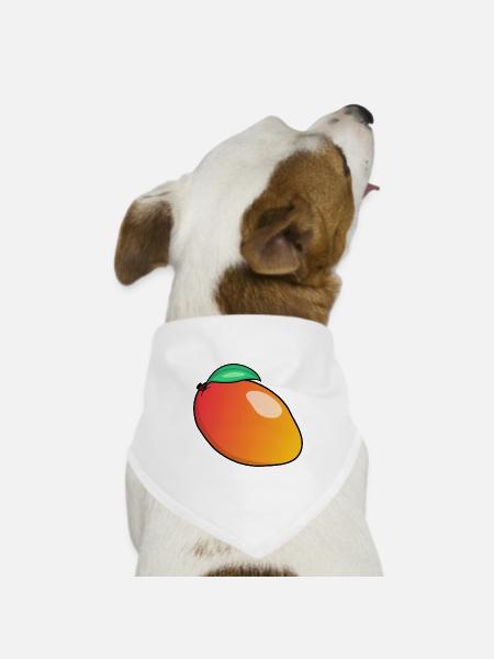 Früchte Crew | Früchte Team | Mango - Hunde-Bandana Dreieckstuch - Weiß