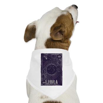 Waage-Sternbild Nachthimmel Drucken - Hunde-Bandana Dreieckstuch - Weiß - Vorne