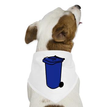 blaue Tonne - Hunde-Bandana Dreieckstuch - Weiß - Vorne