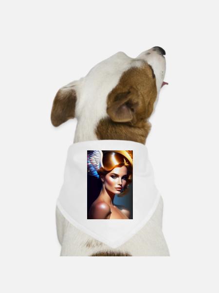 Engel - Hunde-Bandana Dreieckstuch - Weiß