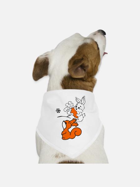 Winter - Hunde-Bandana Dreieckstuch - Weiß