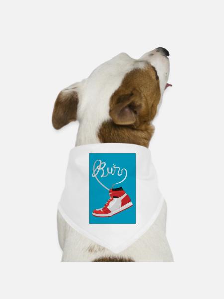 Run Run Run - Hunde-Bandana Dreieckstuch - Weiß