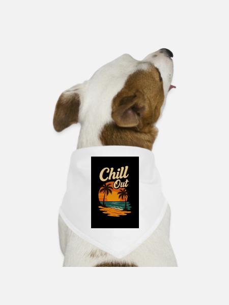 ChillOut - Holyday - Hunde-Bandana Dreieckstuch - Weiß