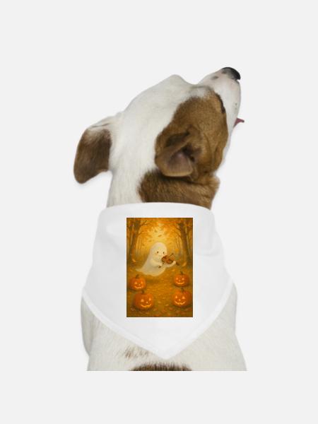 Süßer Halloween Geist - Hunde-Bandana Dreieckstuch - Weiß