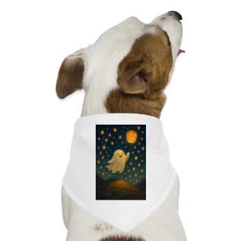 Halloween Geist Niedlich - Hunde-Bandana Dreieckstuch - Weiß - Vorne