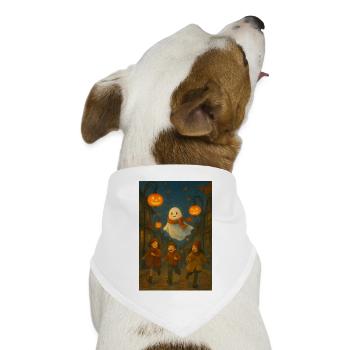 Niedlicher Halloween Geist - Hunde-Bandana Dreieckstuch - Weiß - Vorne