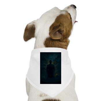 Schattenrätsel im Nebel - Hunde-Bandana Dreieckstuch - Weiß - Vorne