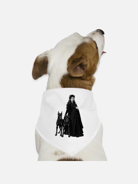 GOTISCHE CERBERUS - Hunde-Bandana Dreieckstuch - Weiß