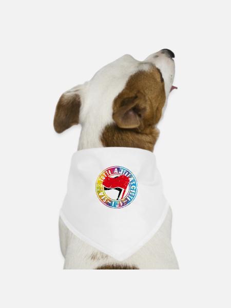 Siamo Tutti Antifascisti 161 Antifa - Hunde-Bandana Dreieckstuch - Weiß
