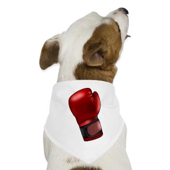 Boxhandschuh - Hunde-Bandana Dreieckstuch - Weiß - Vorne