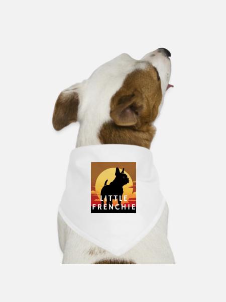 Little Frenchie - Hunde-Bandana Dreieckstuch - Weiß