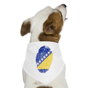 Bosnien und Herzegowina - Hunde-Bandana Dreieckstuch - Weiß - Vorne