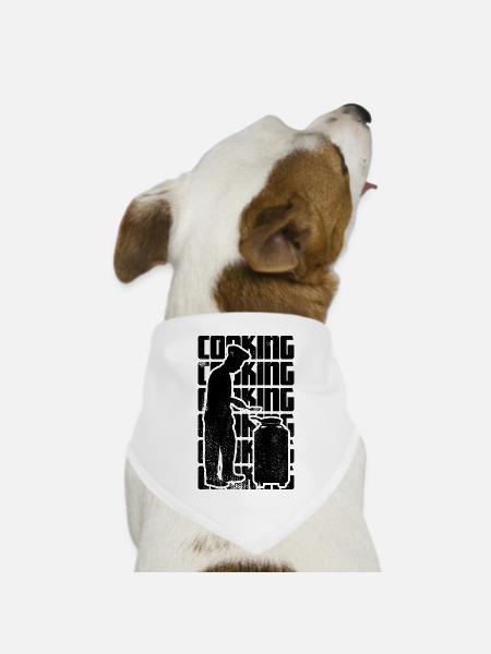 Kochen - Hunde-Bandana Dreieckstuch - Weiß