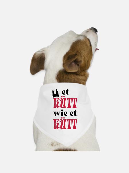 Karneval - Hunde-Bandana Dreieckstuch - Weiß