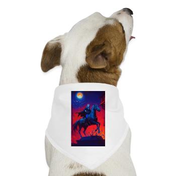 Der Nachtreiter - Hunde-Bandana Dreieckstuch - Weiß - Vorne