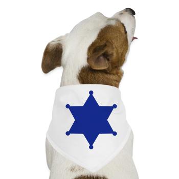 sheriff stern - Hunde-Bandana - Weiß - Vorne