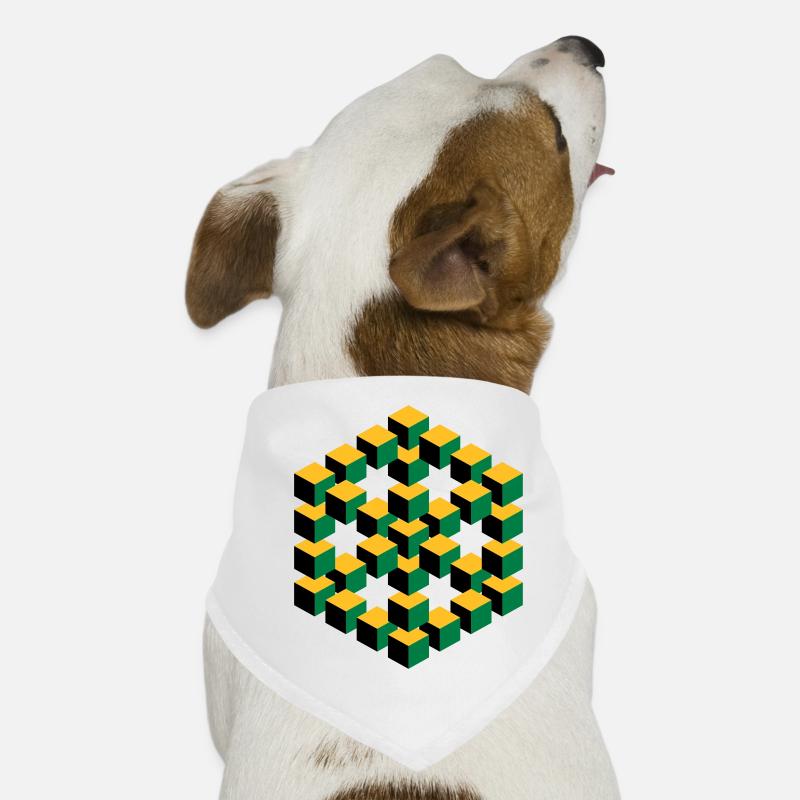Figure impossible imagination géométrie cube Escher Bandana pour chien