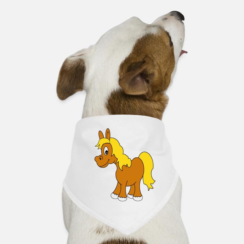Pferd - Hunde-Bandana - Weiß