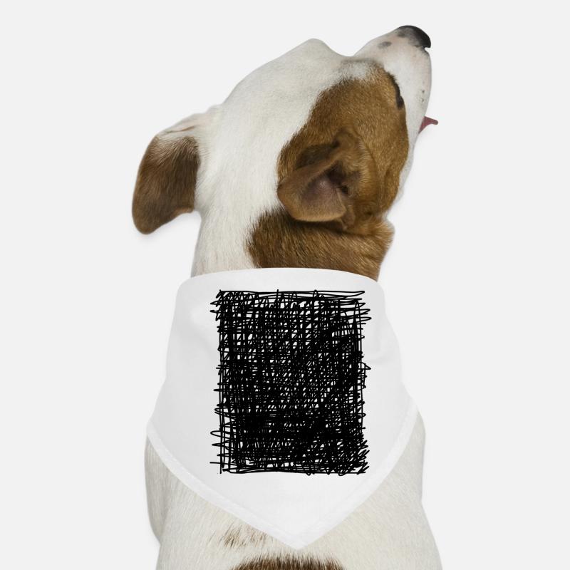 Black Square - Hunde-Bandana - Weiß