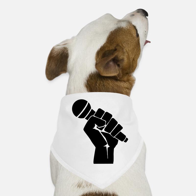 Fist with microphone Dog Bandana