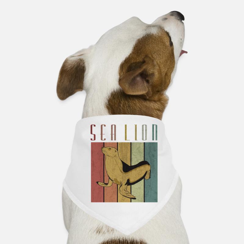 Seehund - Hunde-Bandana - Weiß