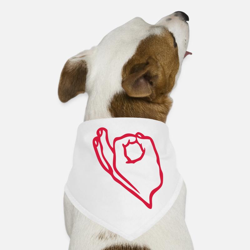 hand symbol ok valid impeccable perfect supe Dog Bandana