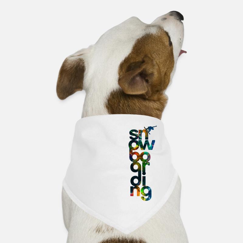 Snowboard Wintersport Hunde-Bandana