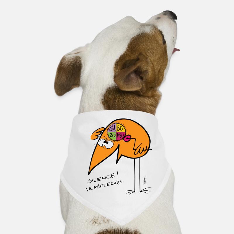 Ich dachte, Stille - Hunde-Bandana - Weiß