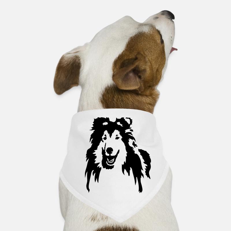 Collie - Hunde-Bandana - Weiß