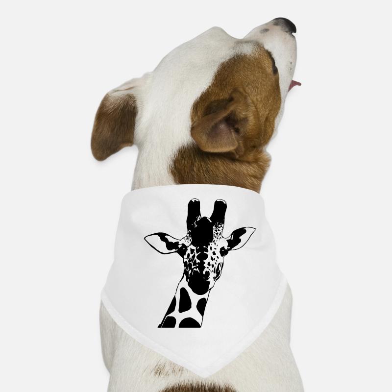 Giraffe - Hunde-Bandana - Weiß