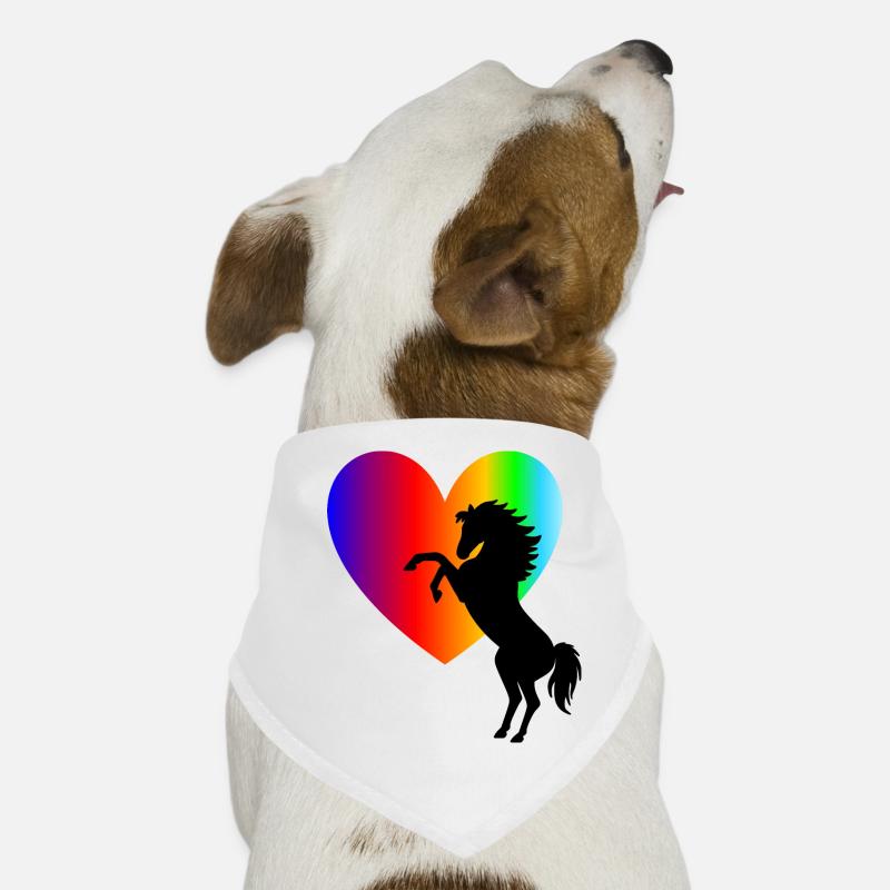 steigendes Pferd Herz Pferdeliebe Pferde Geschenk Hunde-Bandana