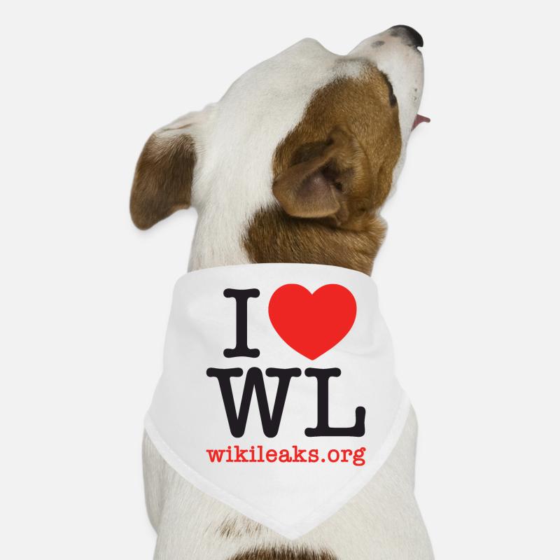 Ich liebe WikiLeaks Hunde-Bandana