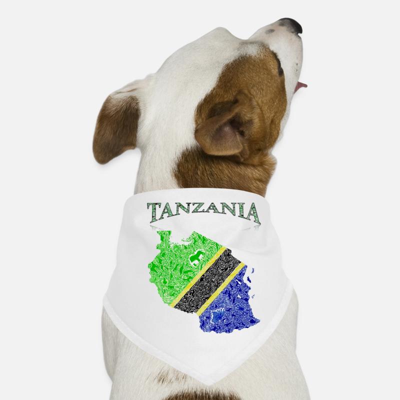 Tansania Flag Map Hunde-Bandana