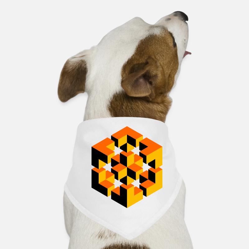 impossible figure Escher cube geometry fantasy Dog Bandana