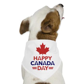 Canada Day Nationalfeiertag Kanada Maple Leaf Fest - Hunde-Bandana - Weiß - Vorne