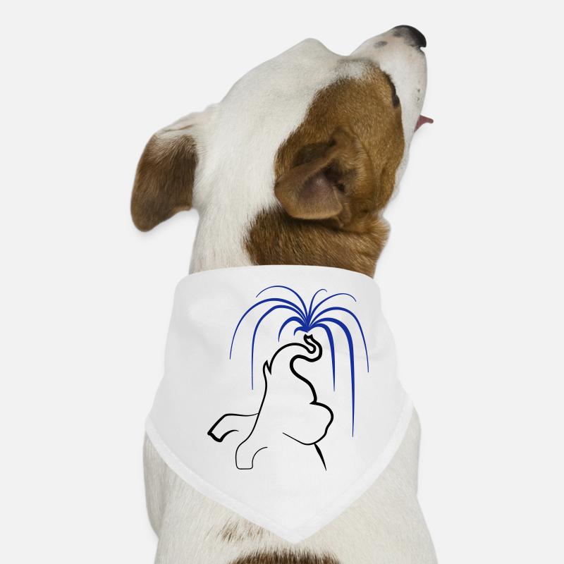 Elephant splashes water from proboscis - Choose color Dog Bandana