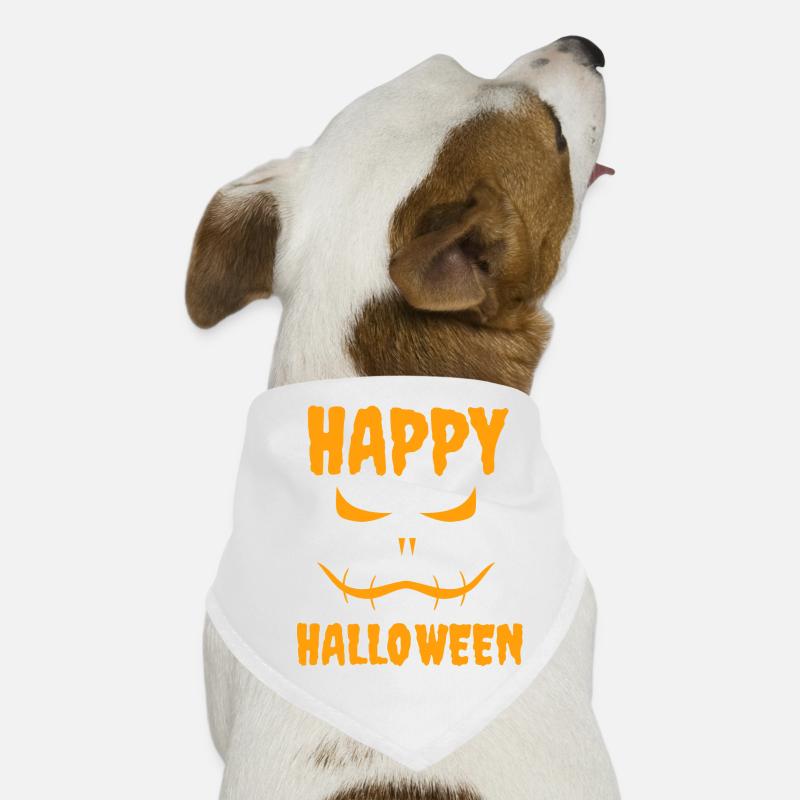 Happy Halloween Face Hunde-Bandana