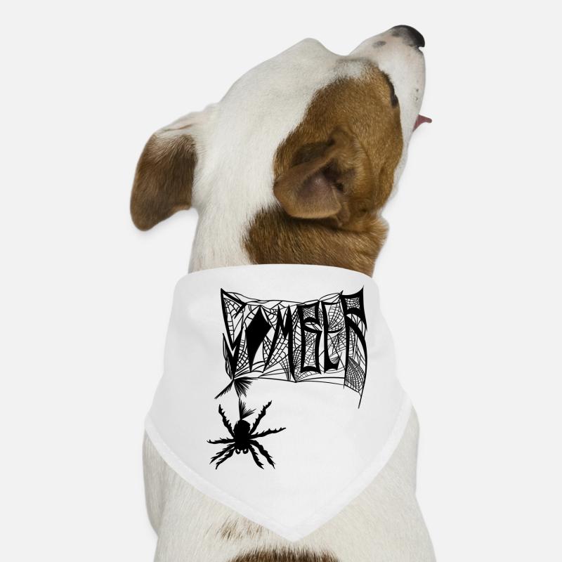 Graphismes Marque Somber Spider Web Couleur Noir Bandana pour chien