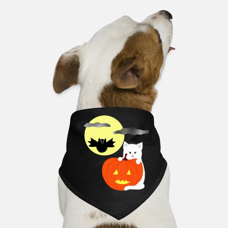 Halloween Moon with Cat Dog Bandana