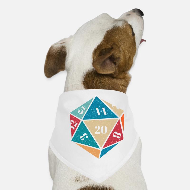RPG-RPG-Tabletop-Rollenspiele Gamer-Rollenspiel - Hunde-Bandana - Weiß