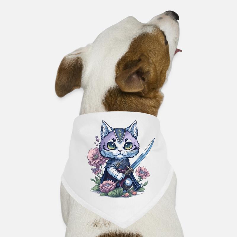 Le chat ninja – unique et coloré Bandana pour chien