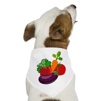 Gesunde Ernährung - Hunde-Bandana - Weiß - Vorne