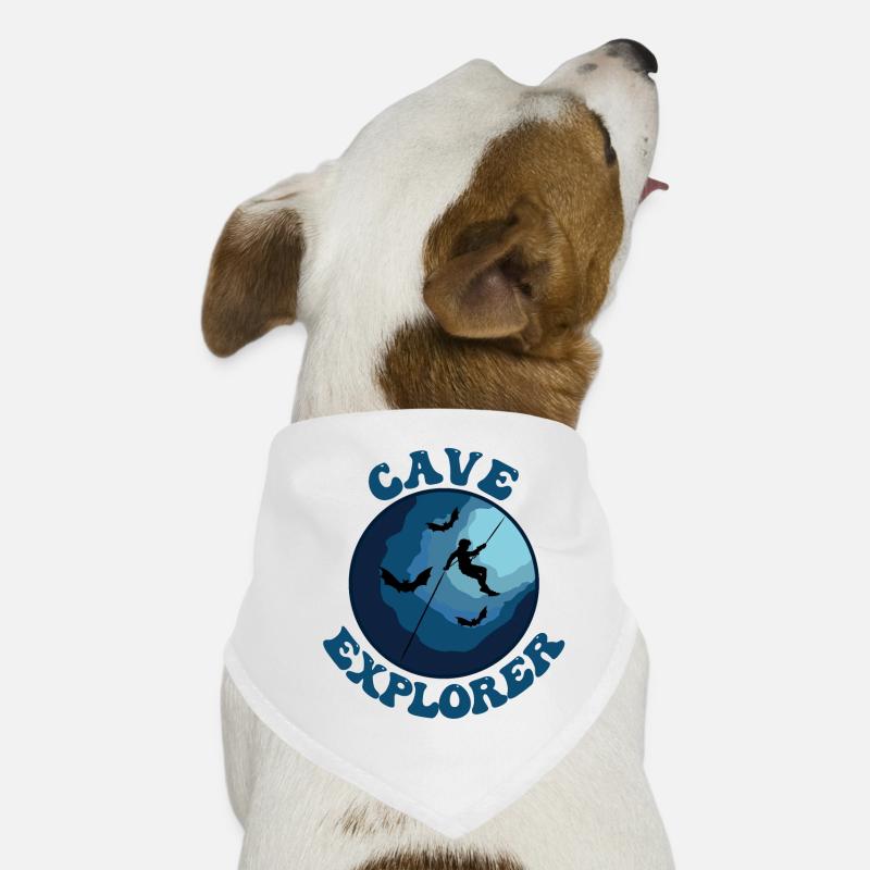 Cave Explorer - Caver Caving Potholing Speleology - Dog Bandana - white